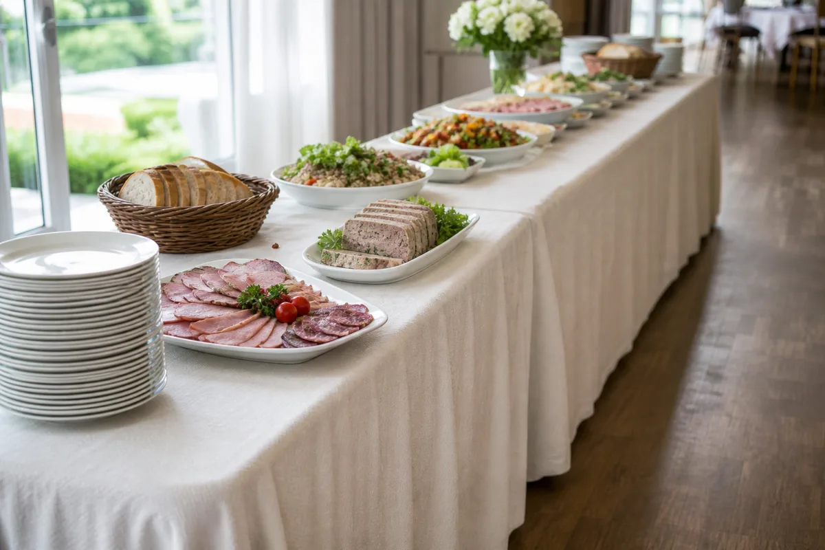 Buffet pour 100 personnes : quantités, budget, logistique