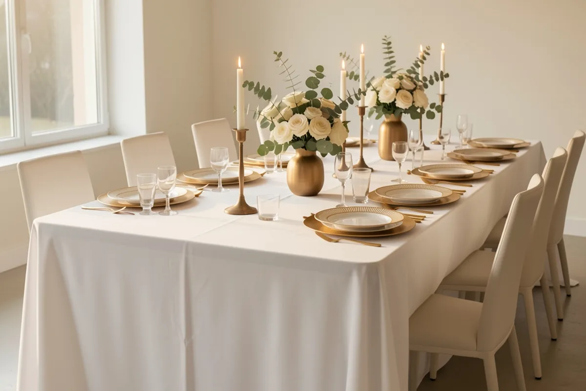 Décoration mariage blanc et or : idées et dosage