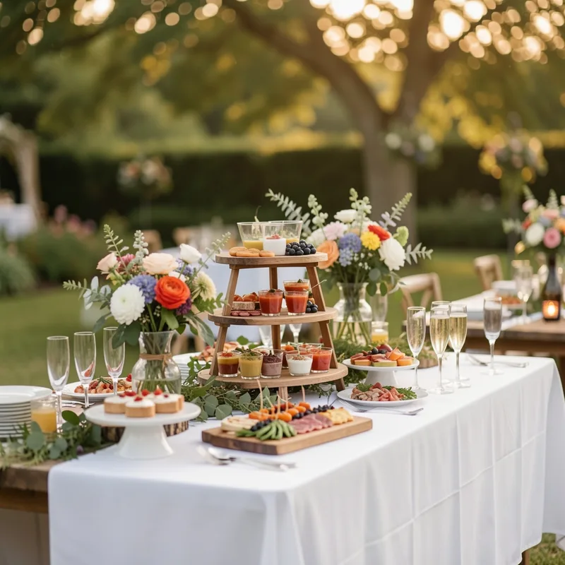 Organiser un buffet de mariage : quantités et méthode